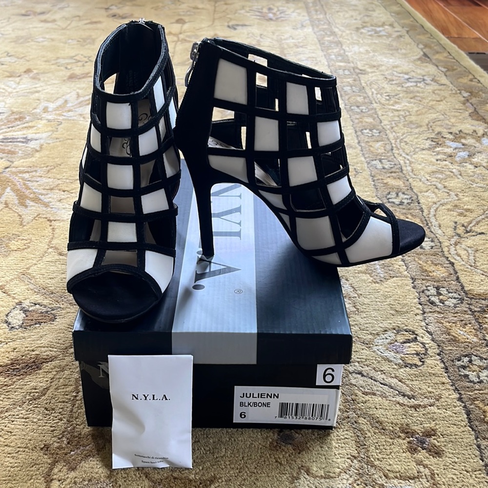 White and Black Summer Booties
